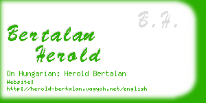 bertalan herold business card